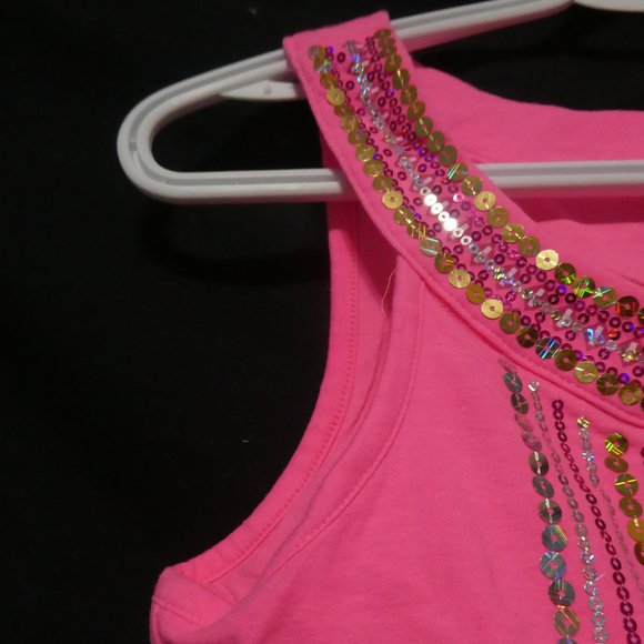 JUSTICE | size 18 | pink sequin tank top - Picture 4 of 11